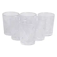 Набір чарок для напоїв 6 штук по 50 мл із товстого скла, прозорий