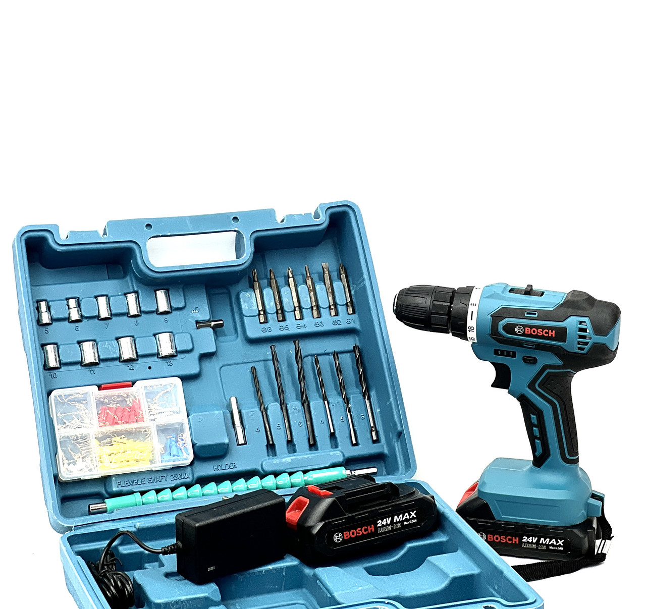 Акумуляторний дриль-шурупокрут TSR 24-2LI (24 V, 6 AH) з НАБОРОМ інструментів Шурупокрут 24 В, фото 1