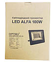 Світлодіодний прожектор 100W LED ALFA 8000lm 6500K IP65 OPTIMA, фото 3