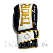 Рукавиці боксерські THOR THUNDER 16oz / Шкіра /чорні, фото 2