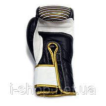Рукавиці боксерські THOR THUNDER 16oz / Шкіра /чорні, фото 3