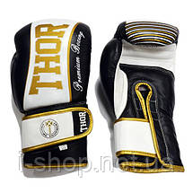 Рукавиці боксерські THOR THUNDER 16oz / Шкіра /чорні, фото 4