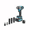 Безщітковий акумуляторний ударний гайковерт Makita TW005GM (48V, 6AH) Потужний гайковерт Макіта з насадками, фото 5