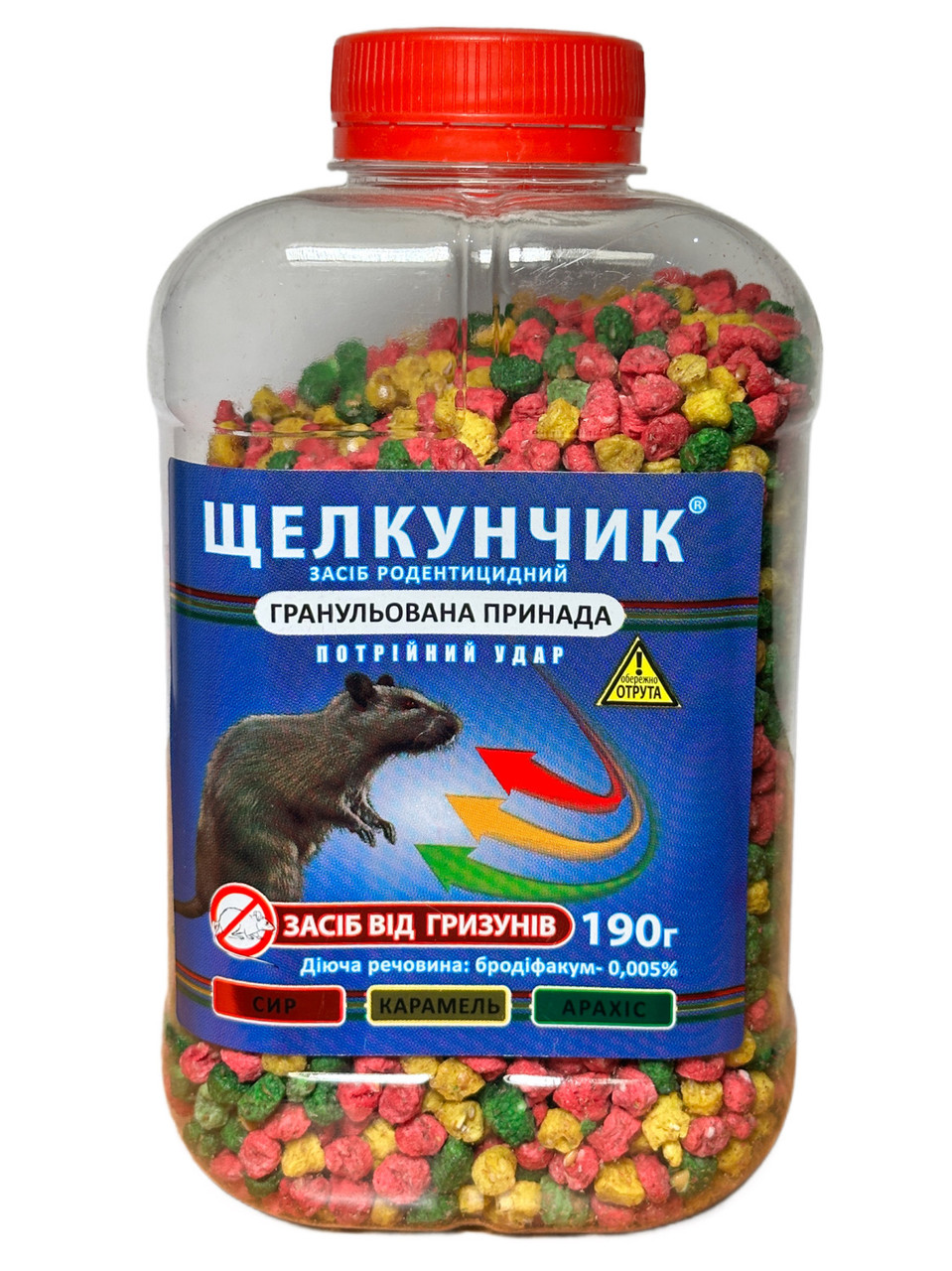 Родентицид щелкунчик з різними ароматами 190г, фото 1