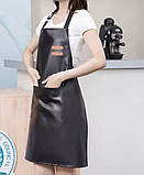 Фартух шкіряний водовідштовхувальний для кухні посудомийки перукаря м'ясника, фото 9