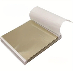 Золота поталь у листках 10 листків (світле золото)