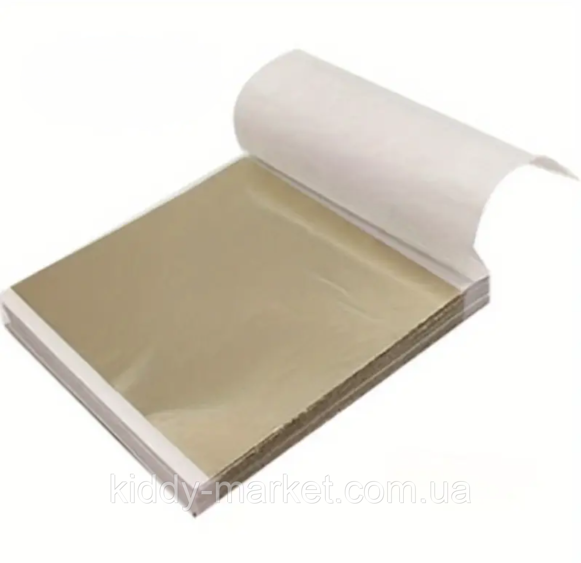 Золота поталь у листках 10 листків (світле золото), фото 1