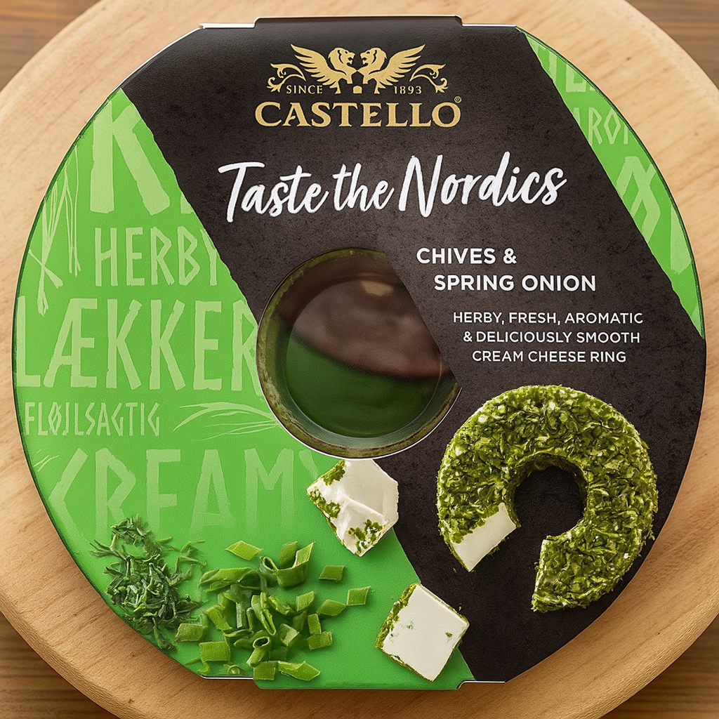 Крем-сир Castello зелена цибуля 125 г Данія, фото 1