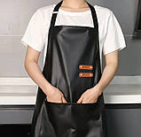 Фартух шкіряний водовідштовхувальний для кухні посудомийки перукаря м'ясника, фото 3