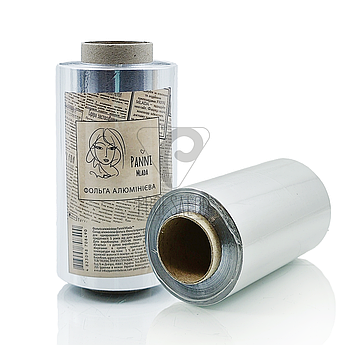 Фольга для перукарських робіт, алюмінієва, ширина 12см, 12 мкм, 250 метрів в рулоні
