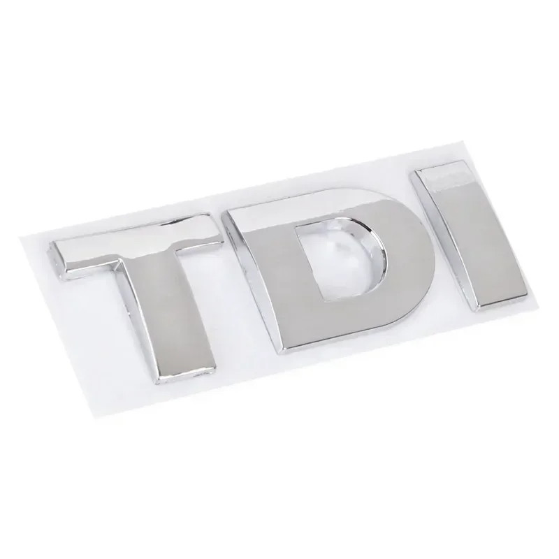 Емблема напис TDI для Volkswagen (Хром) 26х76 мм (на скотчі) 7P6853675A739, фото 1