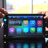 Автомагнітола сенсорна з Bluetooth 1 Den екран 7 дюймів пульт і флешки USB і SD і заряджання телефона Full HD, фото 4