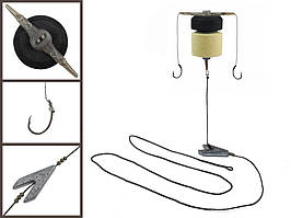 Придонний монтаж для лову товстолоба KRAKEN на 2 гачки