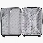 Валіза середня поліпропілен 69 л Wings Ibis М на колесах 2-камерна, телескопічна ручка, замок TSA, чорна, фото 5