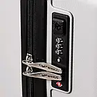 Валіза середня поліпропілен 69 л Wings Ibis М на колесах 2-камерна, телескопічна ручка, замок TSA, чорна, фото 6