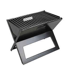 Розкладний мангал RIAS Barbecue MD-8018B з решіткою 43×28×37см Black (7_02687)