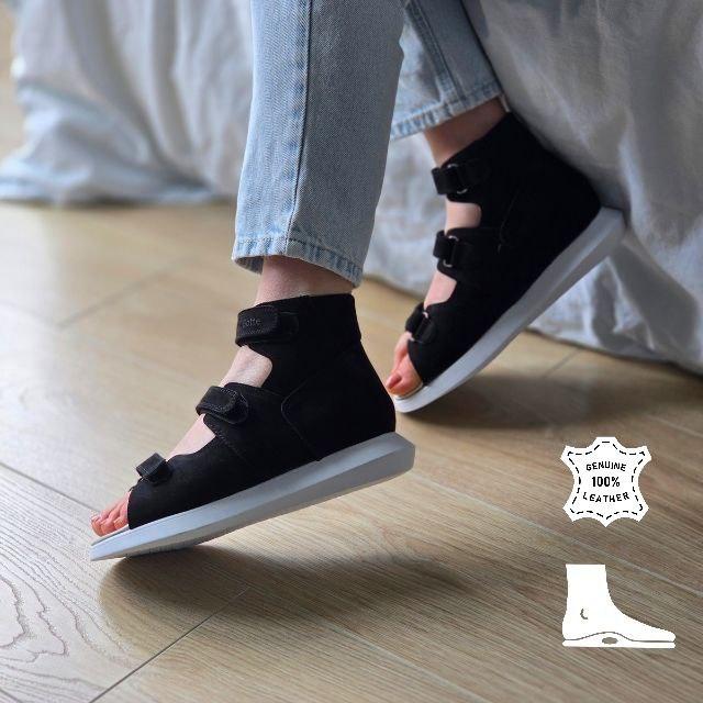 Дитячі підліткові ортопедичні босоніжки на липучках з натуральної шкіри 37 розмір, фото 1