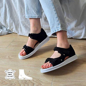 Дитячі підліткові ортопедичні босоніжки на липучках з натуральної шкіри 40 розмір