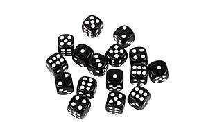Кубики для ігор акрилові 12х12мм чорні