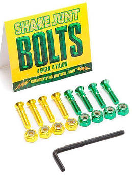 Болти для скейтборду SHAKE JUNT ALL Grn/Yel Allen 7/8"