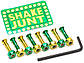 Болти для скейтборду SHAKE JUNT ALL Grn/Yel Allen 7/8", фото 4