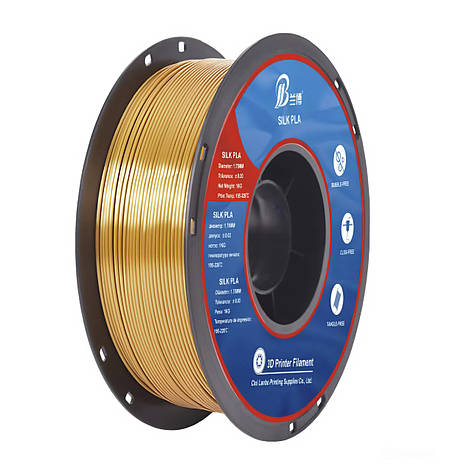 Пластикова нитка PLA, 1.75 мм, 1 кг шовкове "фараонове" золото (Silk Pharaoh Gold), фото 1