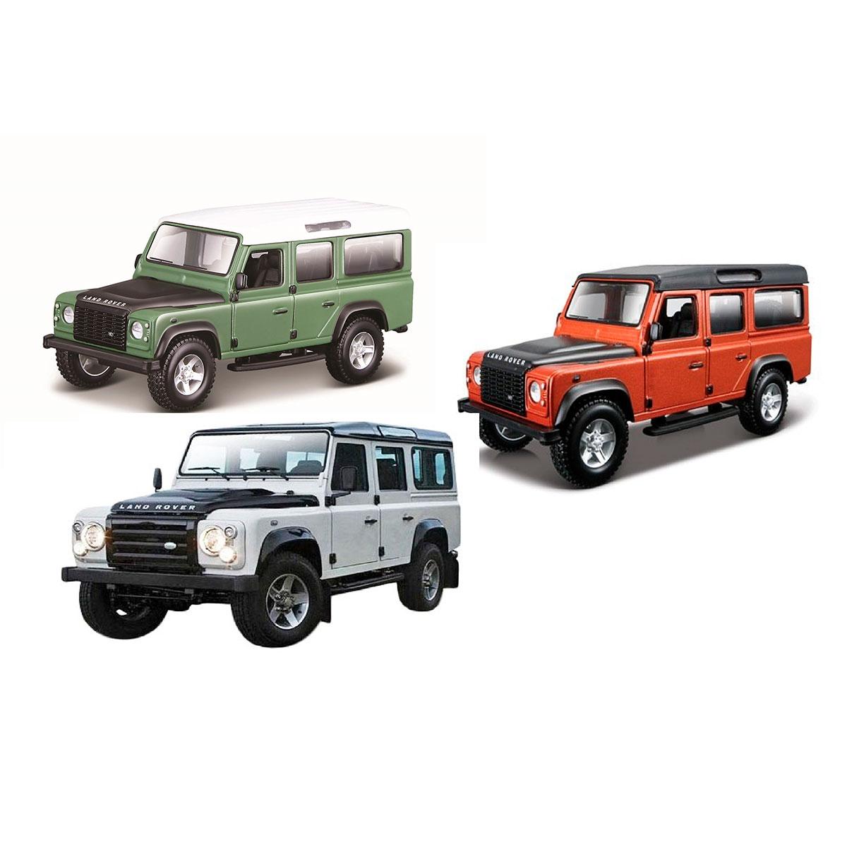 Автомодель - LAND ROVER DEFENDER 110 (асорті білий, помаранчевий металік 1:32), фото 1