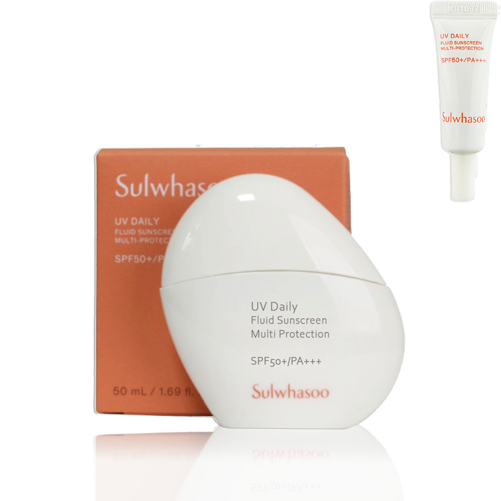 Ефективне водостійке молочко з високим сонцезахисним фактором SPF50+ PA++++ Sulwhasoo UV Daily Fluid Sunscreen 3 ml