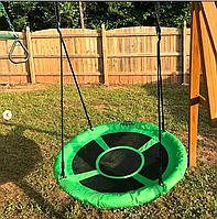 Підвісна садова гойдалка, Гойдалка для дачі, Гойдалка кругла м'яка (120см, до 150кг, Польща), AST