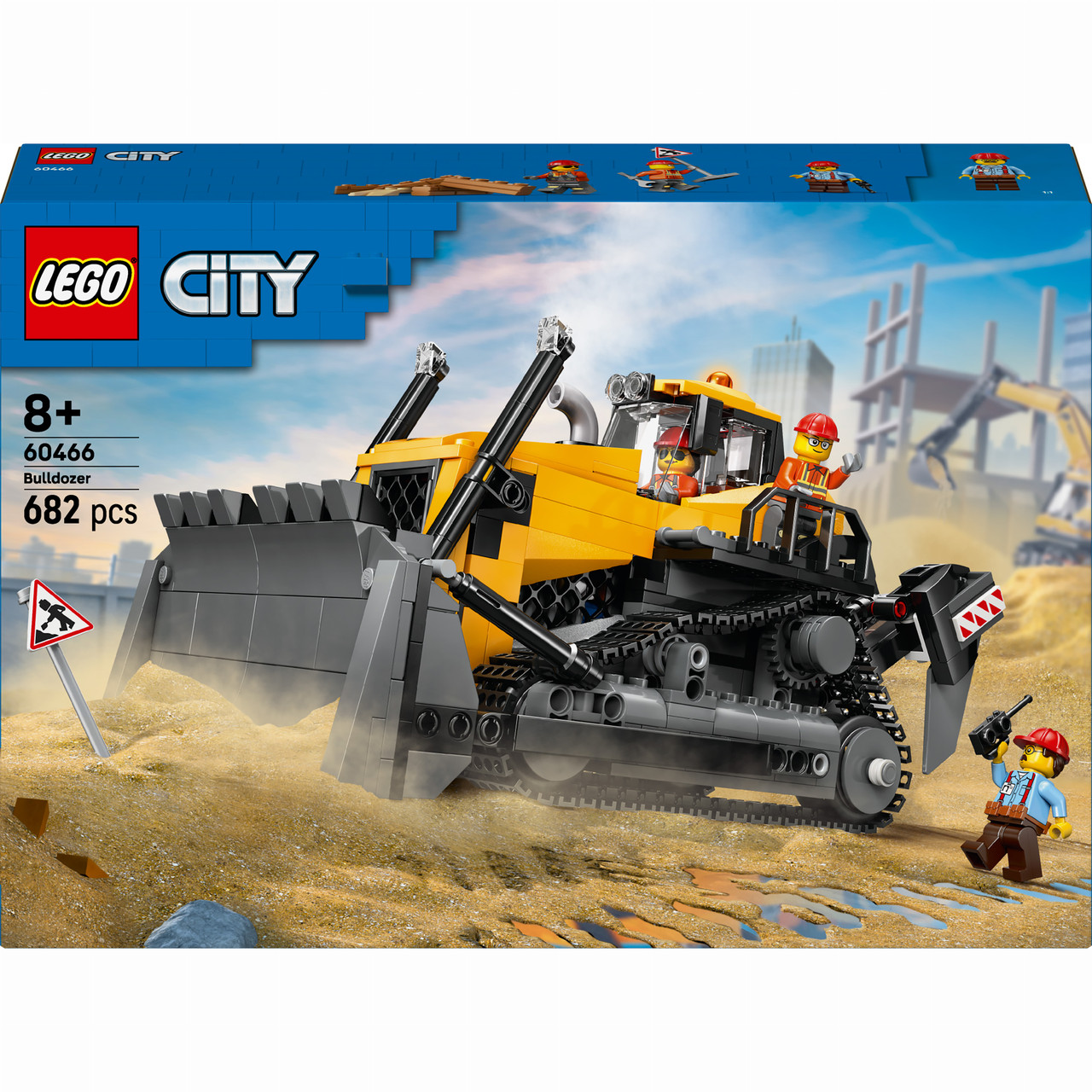 Конструктор LEGO City 60466 Жовтий бульдозер 682 дет 7 x 38 x 26 см, фото 1