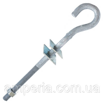 Гак прохідний ГП 20.2 240 мм NIGAS, фото 1