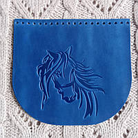 Клапан для сумки "Кінь". Волошка