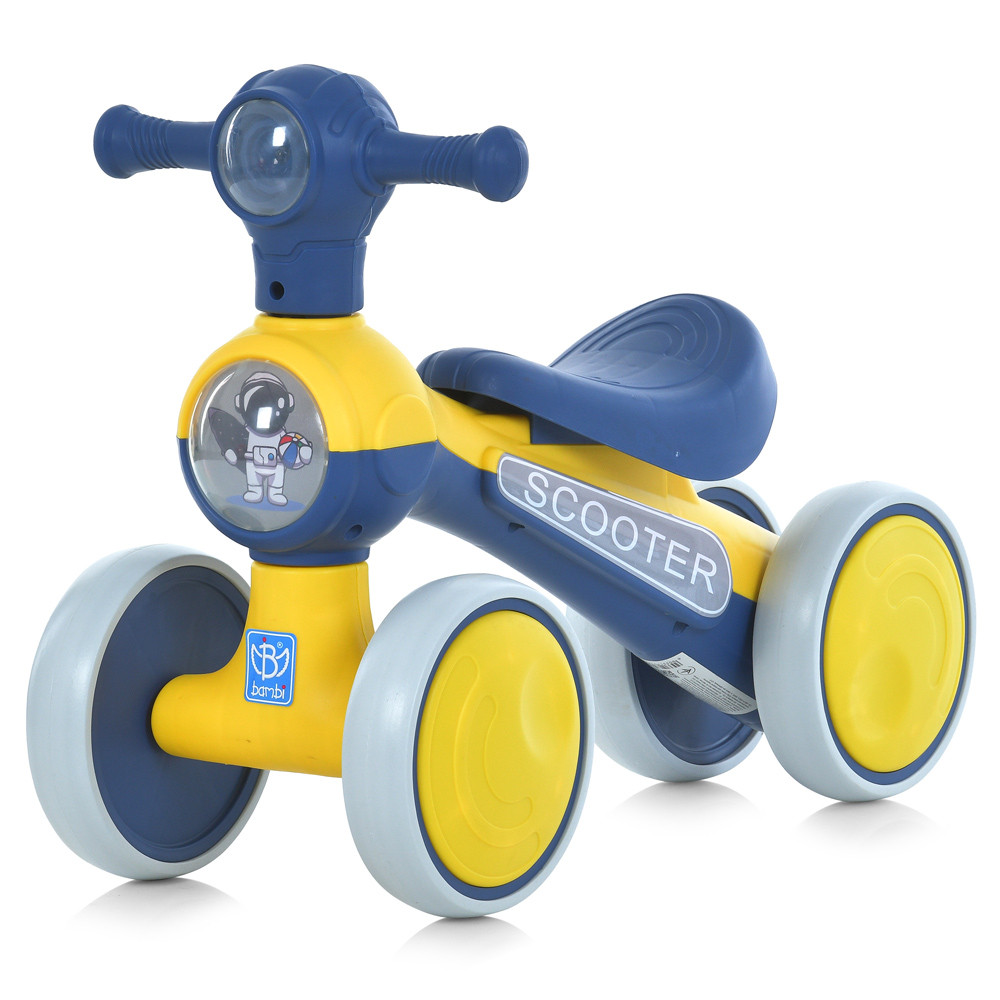 Дитяча каталка-толокар M 5729-4-6, жовто-блакитний, фото 1