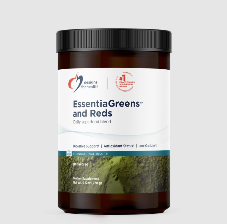 Designs for Health EssentiaGreens and Reds / Суміш зелені, овочів і фруктів без смаку 270 г