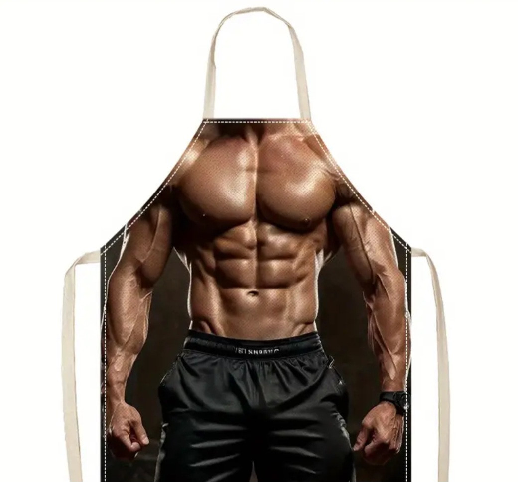 Фартух для чоловіків з приколом 55 на 65 см різнобарвний, фото 1