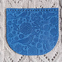 Клапан для сумки "Пташки". Волошка