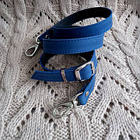 Ремінь для сумки із натуральної шкіри 130*2. Волошка