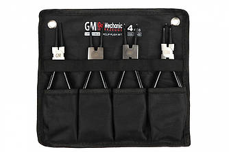 Набір щипців для стопорних кілець 19-60 мм, 180 мм, 4 шт GUT MECHANIC (внутрішні/зовнішні) CPS10004