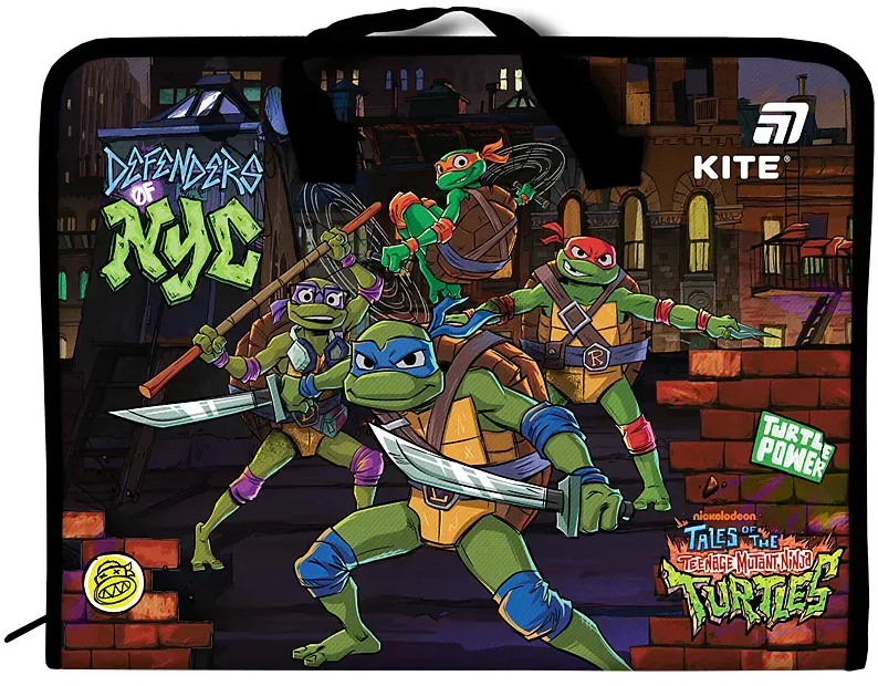 Папка-портфель "Kite" NoNT25-202 А4+ Ninja Turtles на блиск.(30), фото 1