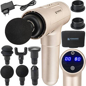 Акумуляторний вібромасажер для тіла Powermat PM-MAS-1800GM ручний акумуляторний масажер пістолет