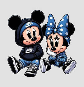 Термотрансфер / термоаплікація Міккі та Мінні Маус 190 х 185 мм