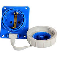 Розетка силова врізна Tarel 2Р+PE, 250 В, 16 А, IP68 Shuko