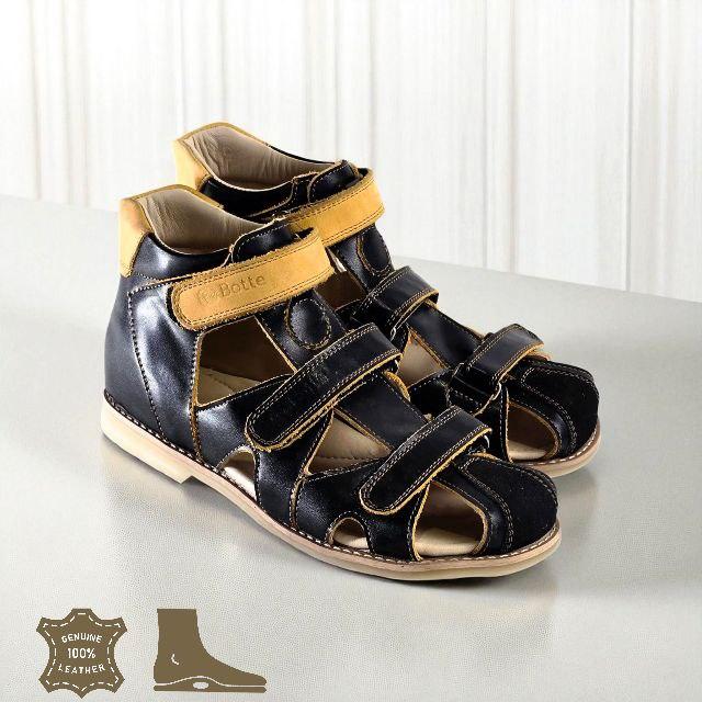 Дитячі шкіряні ортопедичні сандалії для лікування вальгусної деформації 34 розмір, фото 1