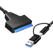 Перехідник USB 3.0/USB-C - SATA 2.5 для жорсткого диска HDD SSD до 5Гбіт/с, фото 3
