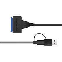Перехідник USB 3.0/USB-C - SATA 2.5 для жорсткого диска HDD SSD до 5Гбіт/с, фото 4