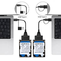 Перехідник USB 3.0/USB-C - SATA 2.5 для жорсткого диска HDD SSD до 5Гбіт/с, фото 5