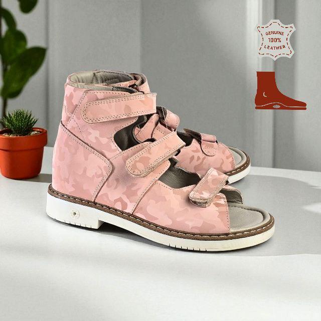 Дитячі шкіряні ортопедичні сандалії для лікування вальгусної деформації 33 розмір, фото 1