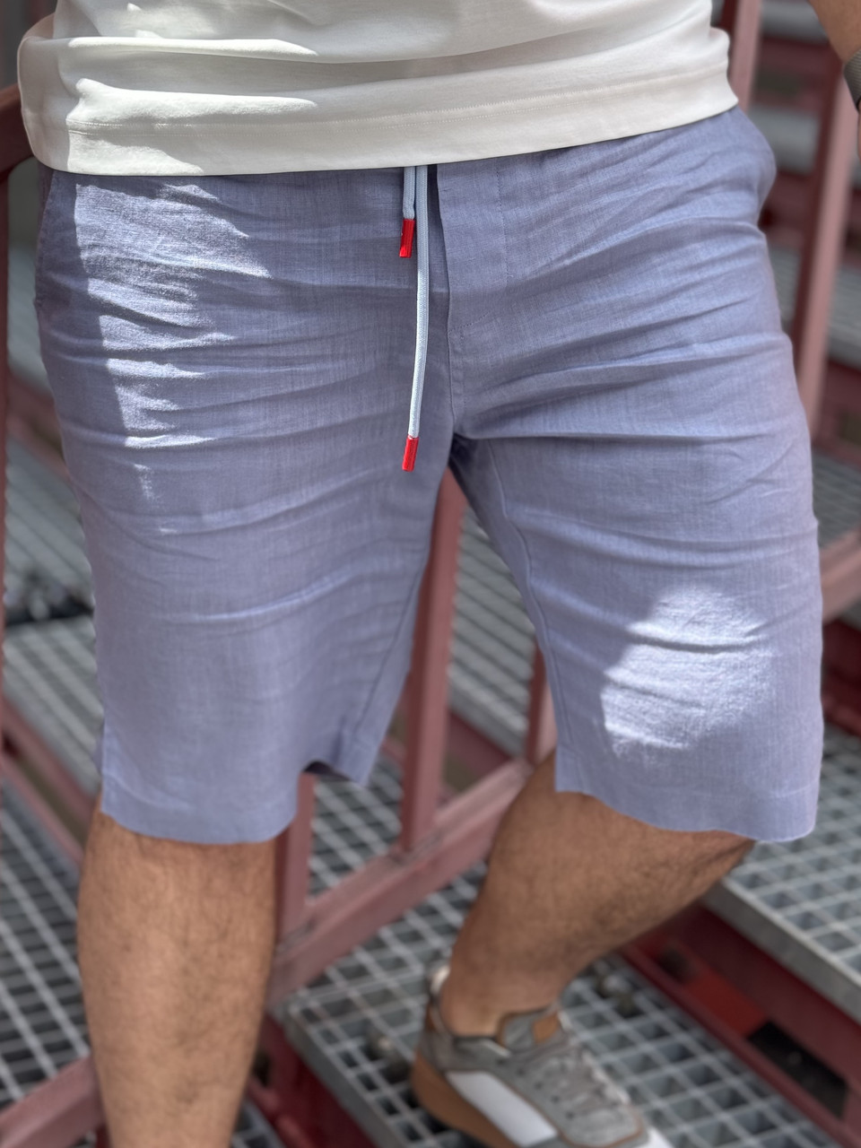 Чоловічі брендові шорти блакитні