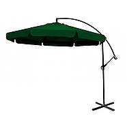 Садова парасоля з нахилом і вентиляцією, Just Garden Casablanca 3 м , зелена, велика, фото 3