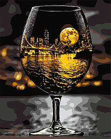 Картина за номерами Пейзаж. Келих натхнення з фарбами металік 40*50 см Орігамі LW 3500